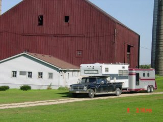 As you make the turn in the driveway, you will see the clubhouse, and barn on your left. The truck and horse trailer are standard equipment for field trials. Our farm is called "Heaven on Earth" as we both feel extremely blessed to live here.